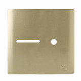 Placa p/ 1 Interruptor + Furo 4x4 - Novara Dourado